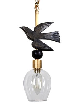 2 unidades Colgante "Pájaro en vuelo", pedido personalizado Jenna, pantallas de cristal esmerilado 15cm