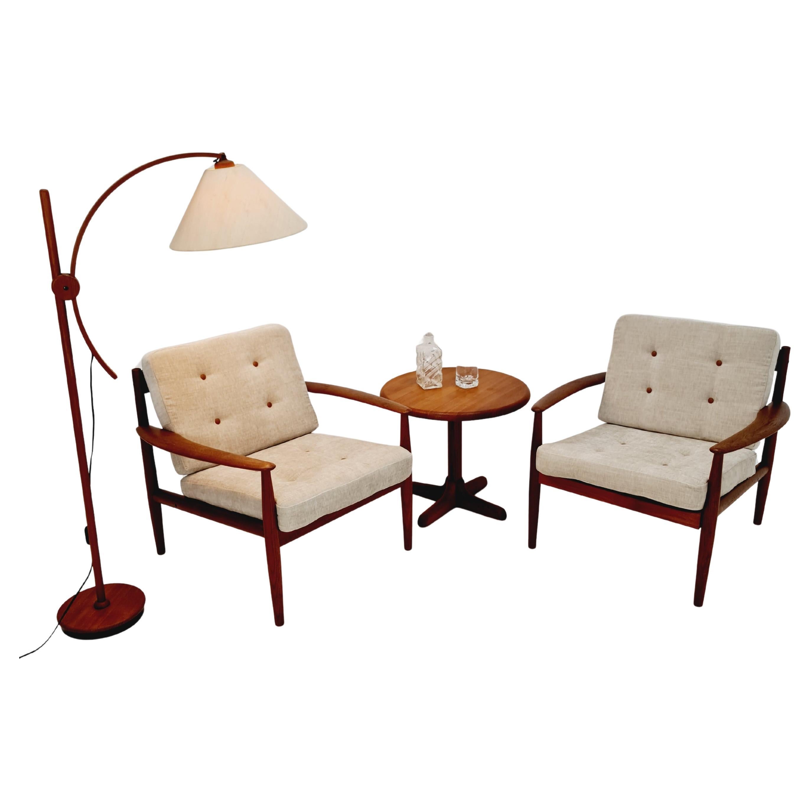 2Rare Danish teak lounge chair/ Easy chair by Grete Jalk For France &Son , 1960s
