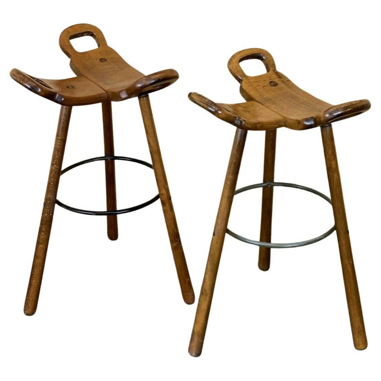 2x 50s 60s Bar Stools Bar Stools Attributed to Carl Malmsten Sweden