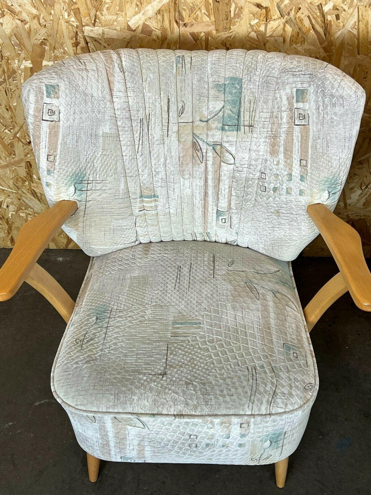 Fabric 2x 60s 50s Armchair Cocktail Armchair Easy Chair Mid Century Design  For Sale