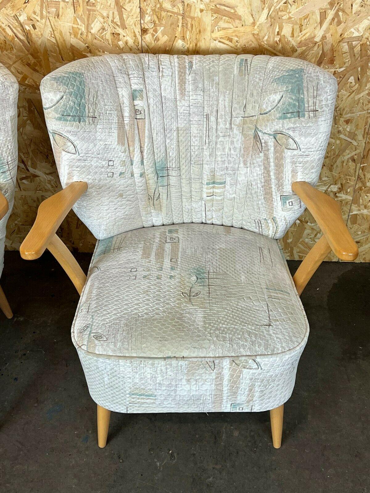 2x 60s 50s Armchair Cocktail Armchair Easy Chair Mid Century Design  For Sale 1