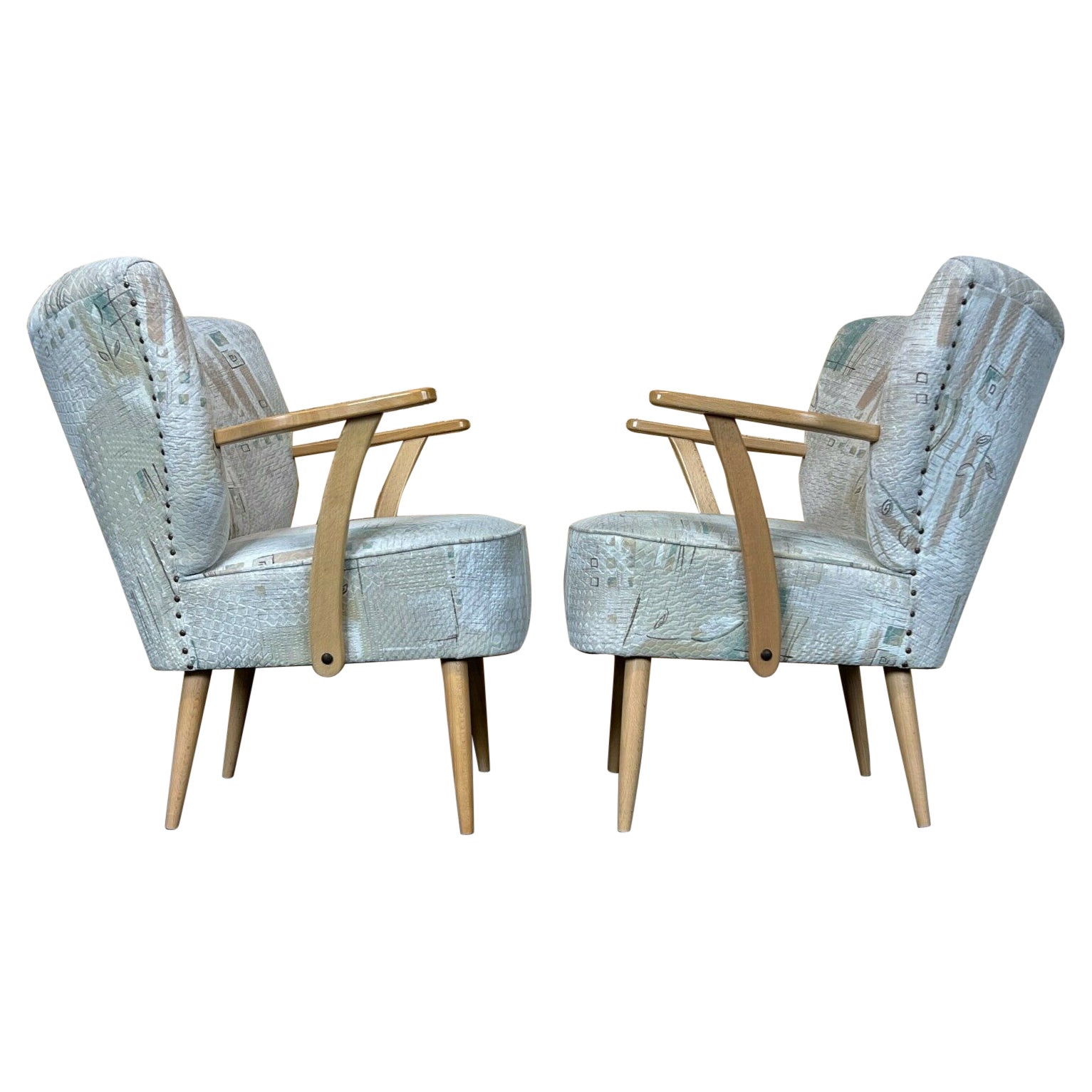 2x 60er Jahre 50er Jahre Cocktail-Sessel Easy Chair Mid Century Design