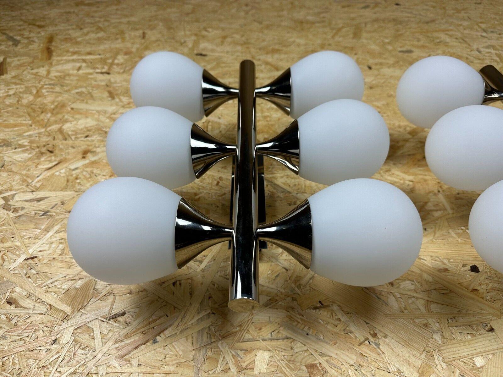 2x apliques Sputnik de 6 bombillas de los años 60 y 70 de cristal opalino de Kaiser Leuchten en venta 11