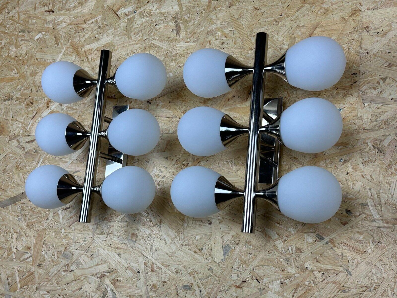2x apliques Sputnik de 6 bombillas de los años 60 y 70 de cristal opalino de Kaiser Leuchten en venta 2