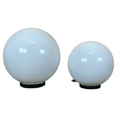 Retro 2x 60s 70s Ball Lamp Floor Lamp Acrilico Pmma Made in Italy Design 60s