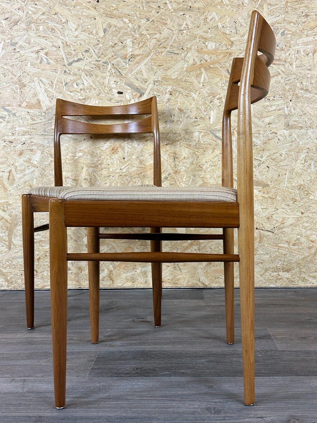 2x 60s 70s dining chair chaise de salle à manger mid century Danish modern design en vente 8