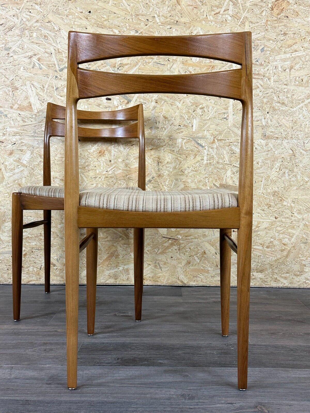 2x 60s 70s dining chair dining chair mid century Danish modern design For Sale 10
