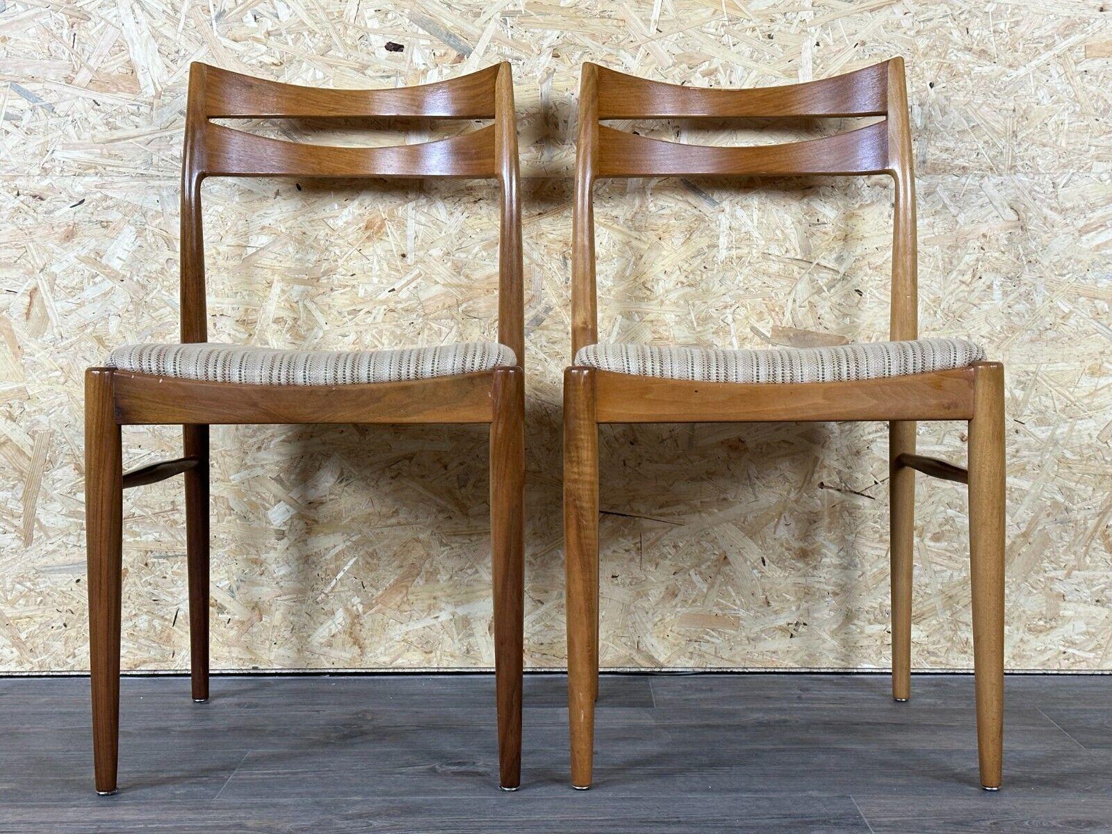 German 2x 60s 70s dining chair dining chair mid century Danish modern design For Sale