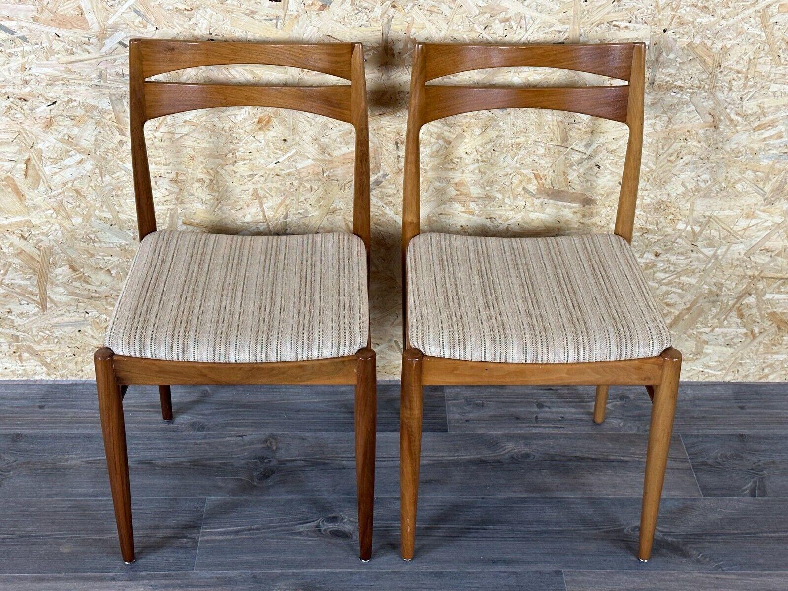 German 2x 60s 70s dining chair dining chair mid century Danish modern design For Sale