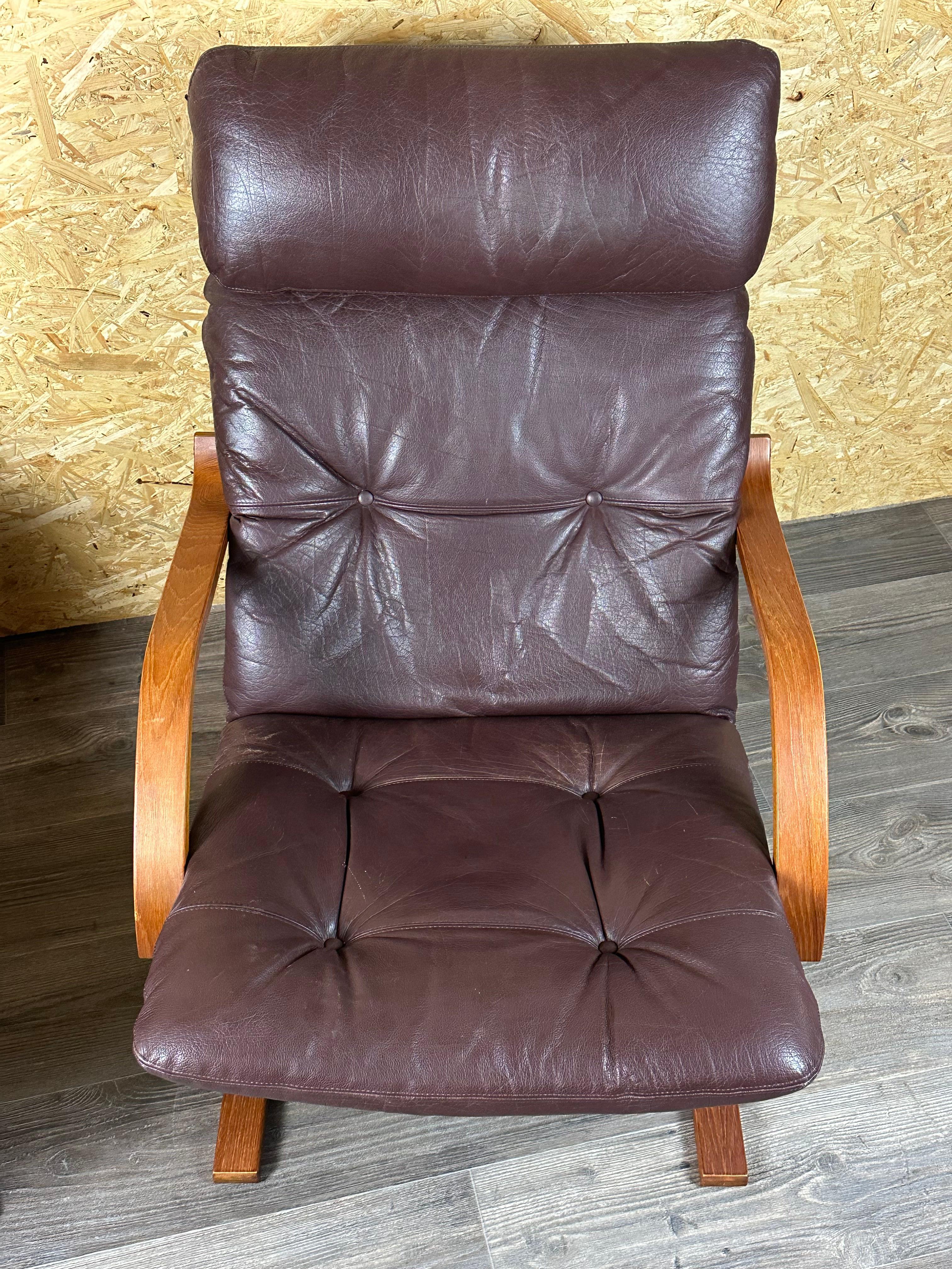 2x 60er 70er Jahre Sessel Leder Sessel Westnofa Norwegen Mid Century im Angebot 6