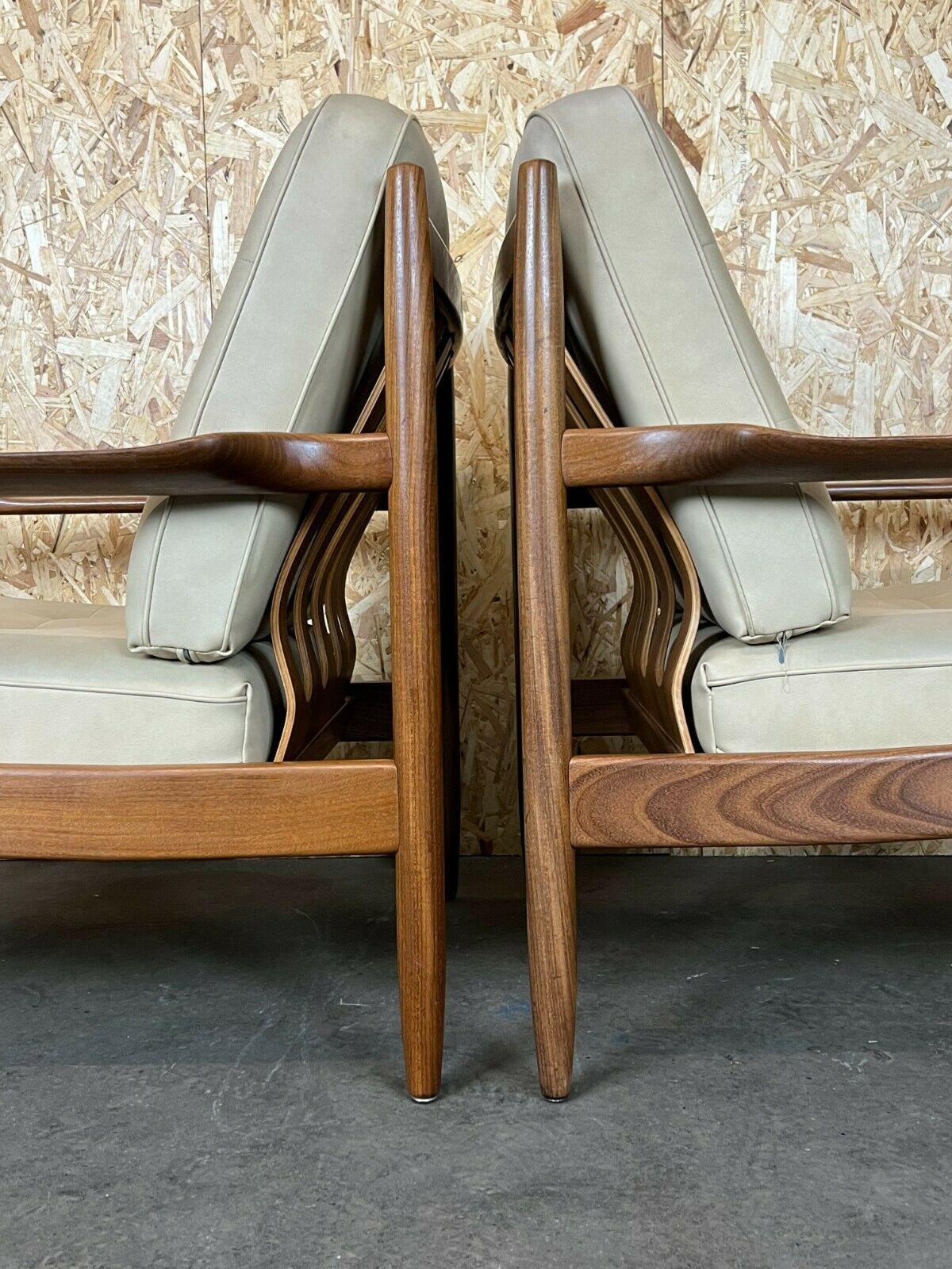 2x 60s 70s Easy Chair Lounge Chair Danish Modern Design For Sale 5