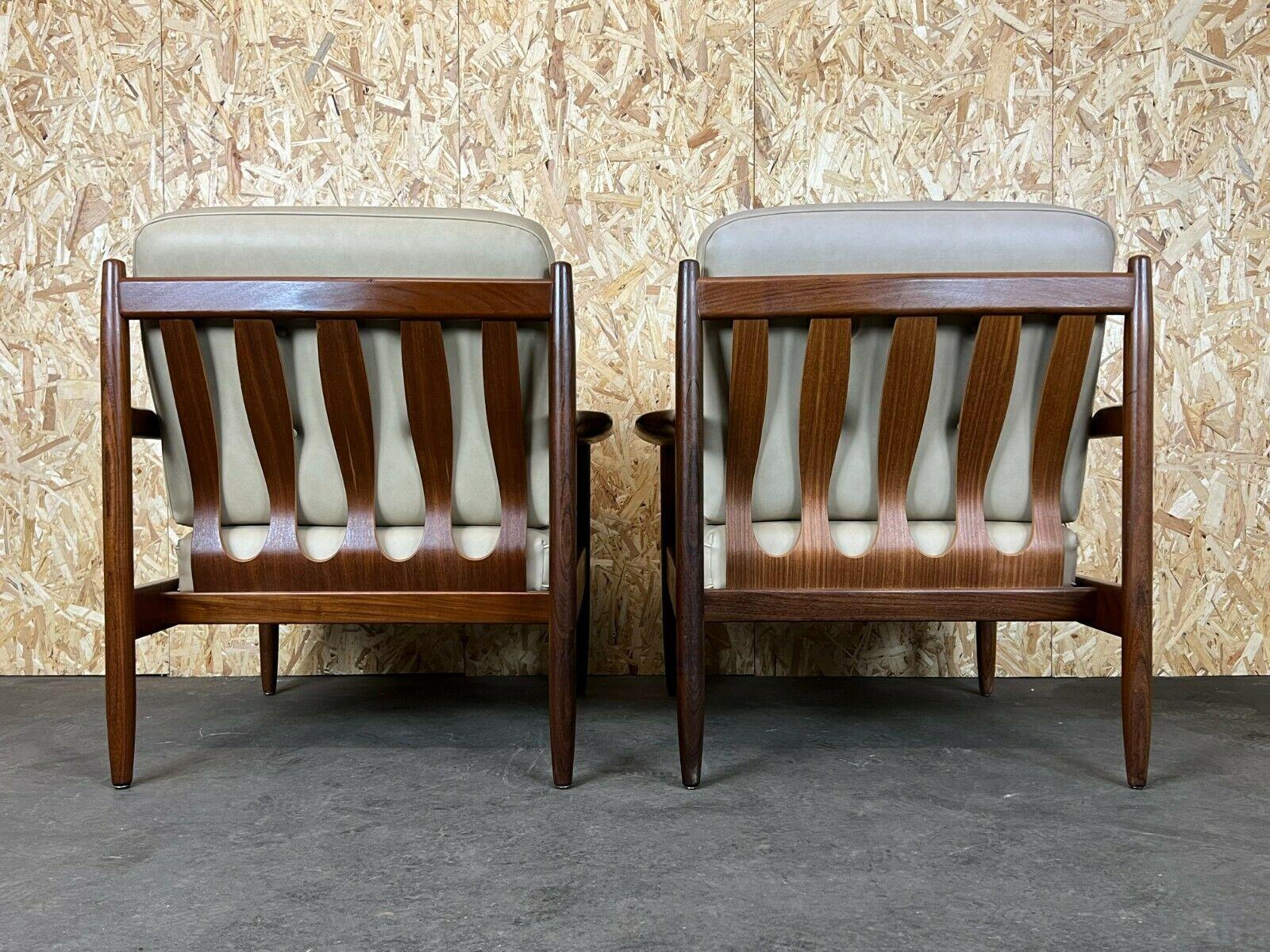 2x 60s 70s Easy Chair Lounge Chair Danish Modern Design For Sale 2