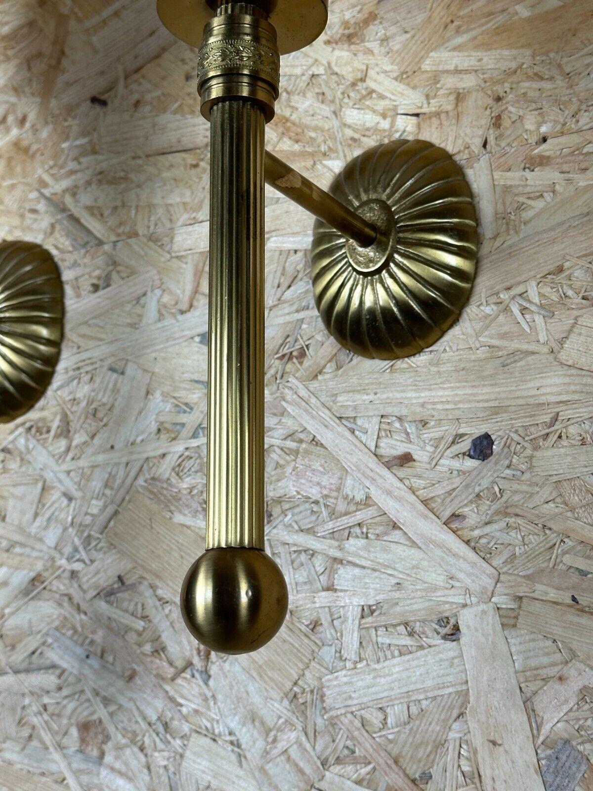 2x 60s 70s lamp light wall lamp glass & brass space age design For Sale 7