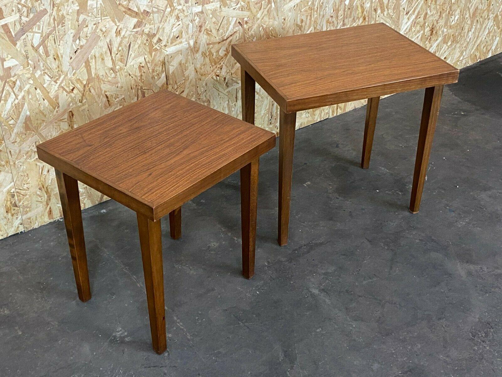 European 2x 60s 70s Side Table Danish Modern Design For Sale