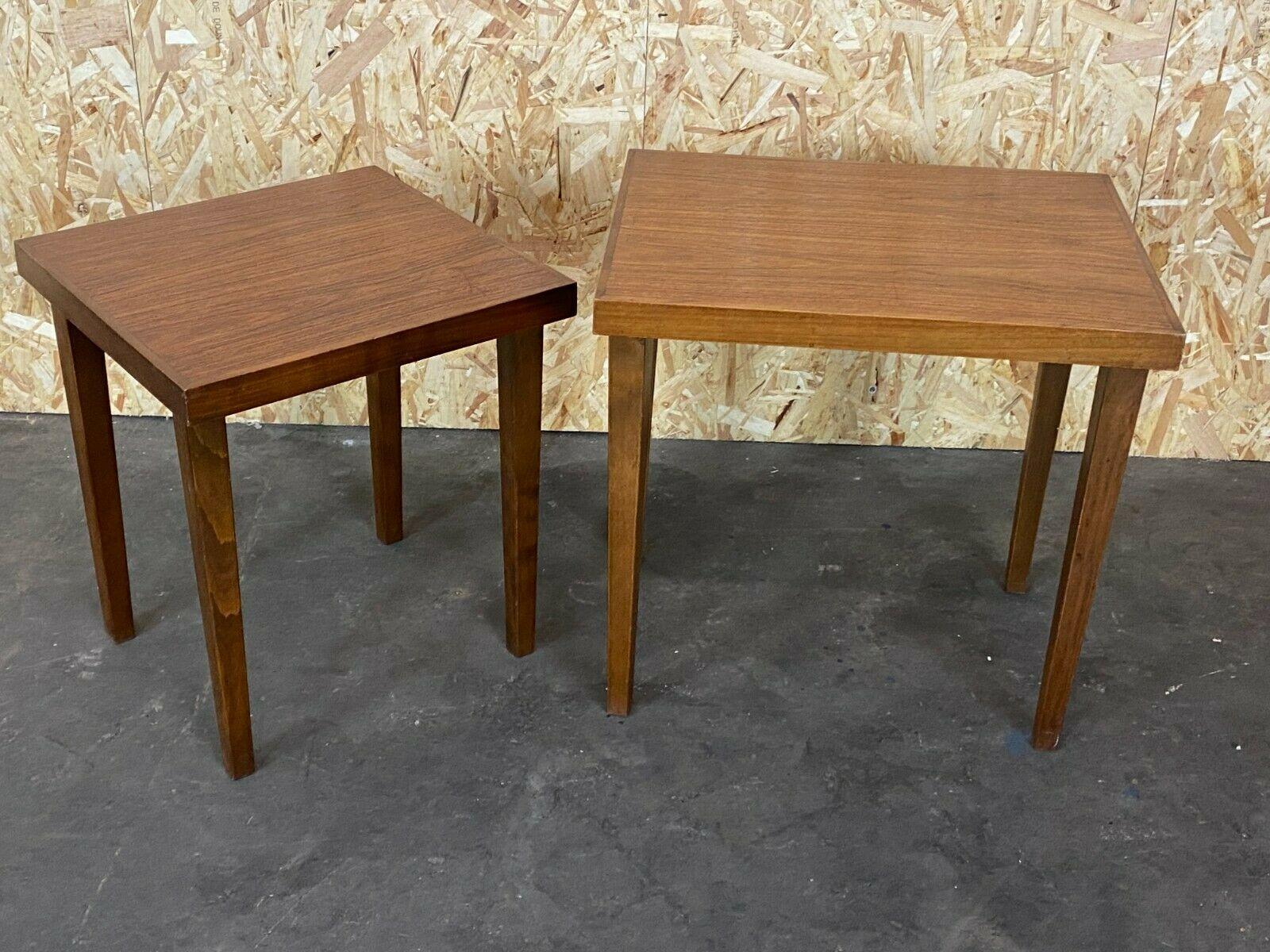 Teak 2x 60s 70s Side Table Danish Modern Design For Sale