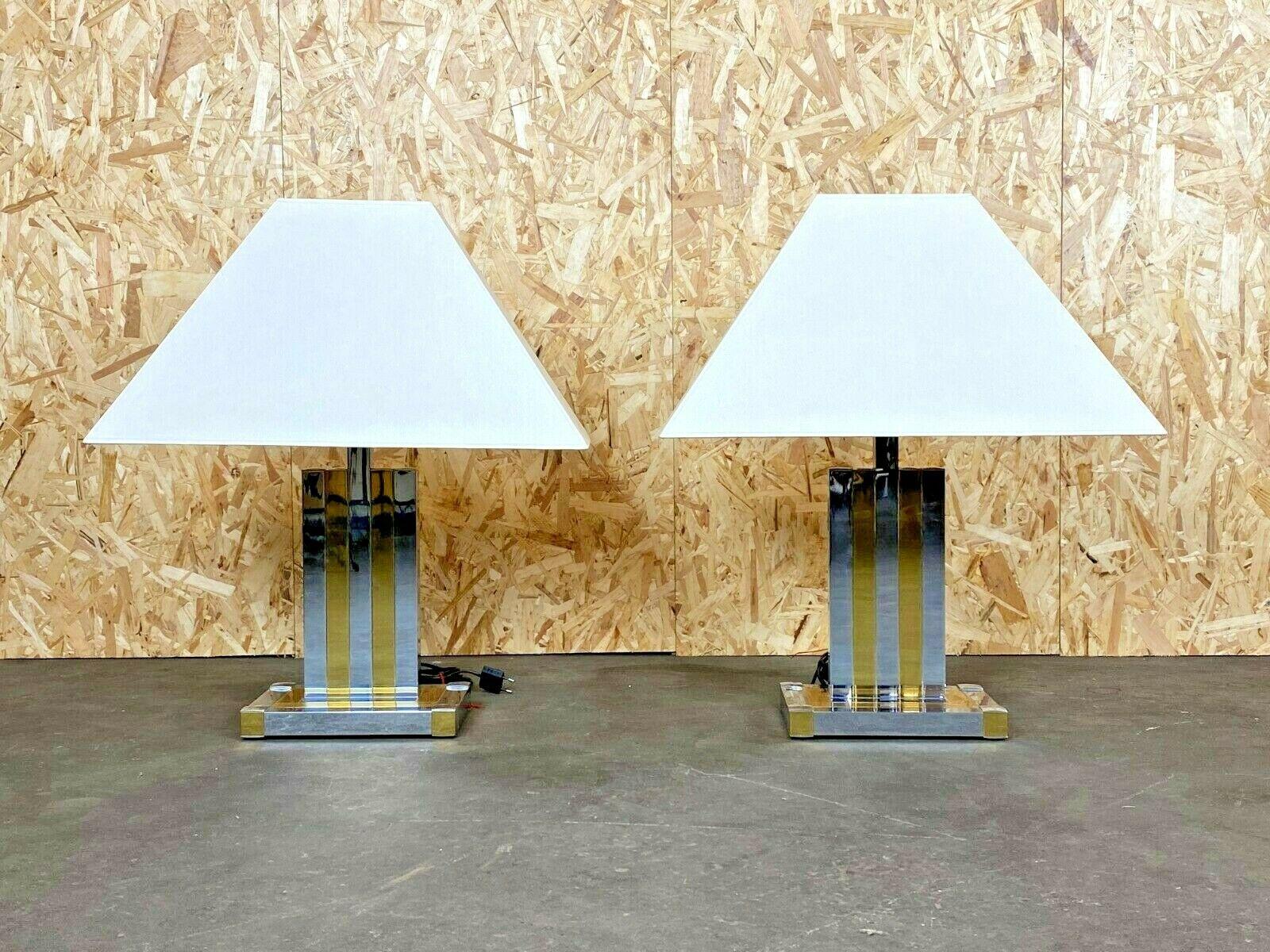 2x 60s 70s Table lamp table lamp for Lumica Braas & Chrome

Object: 2x table lamp

Manufacturer: Lumica

Condition: good

Age: around 1960-1970

Dimensions:

60.5cm x 36cm x 69cm

Other notes:

The pictures serve as part of the