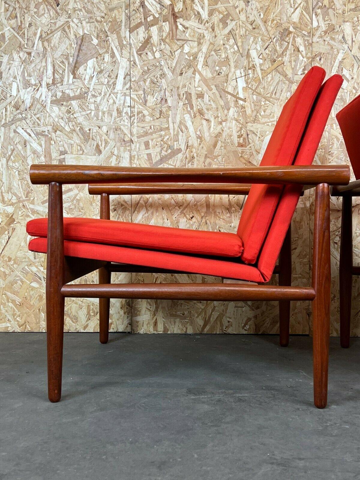 2 fauteuils en teck Kai Lyngfeld Larsen Sborg Mbler, Danemark, années 60/70 Bon état - En vente à Neuenkirchen, NI