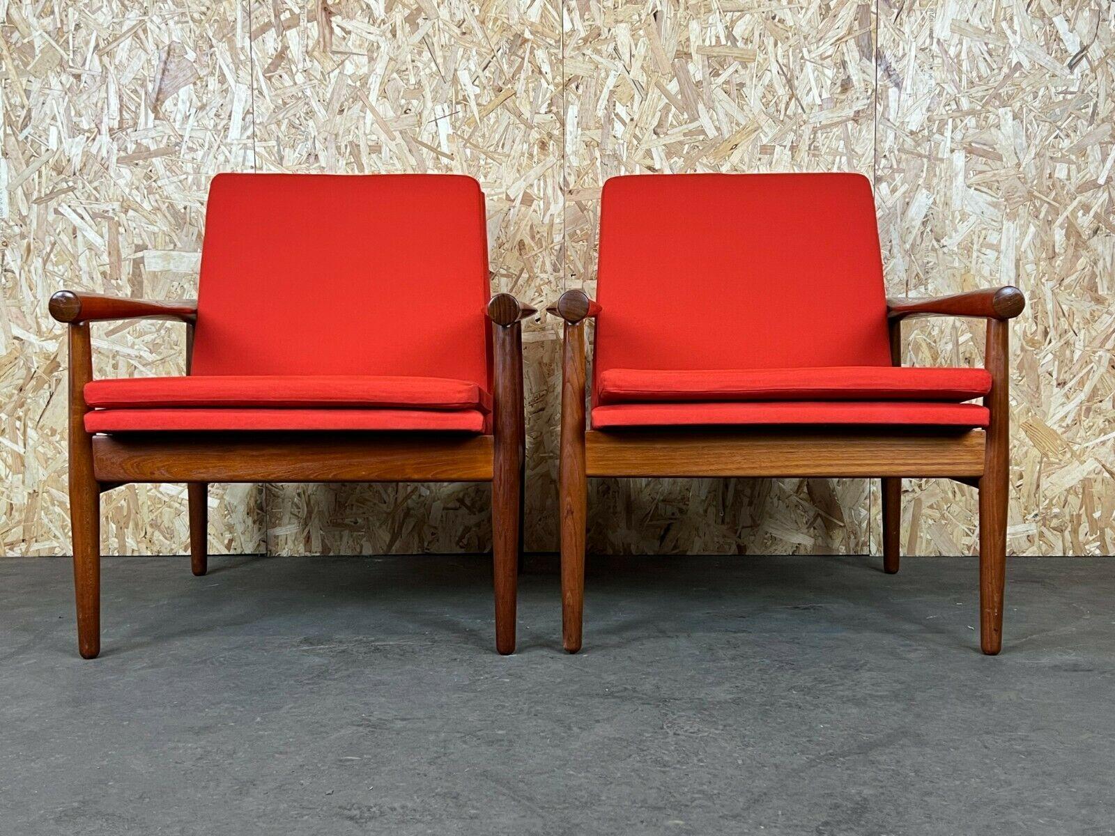 Fin du 20e siècle 2 fauteuils en teck Kai Lyngfeld Larsen Sborg Mbler, Danemark, années 60/70 en vente