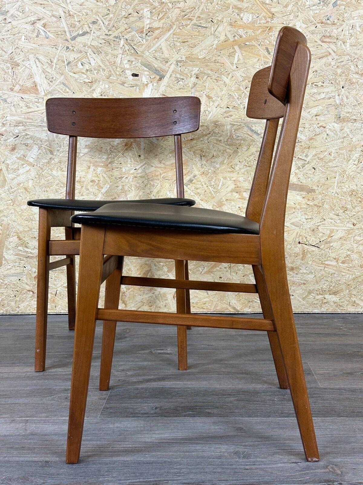 2x 60s 70s teak dining chair by Farstrup Møbler Made in Denmark For Sale 6