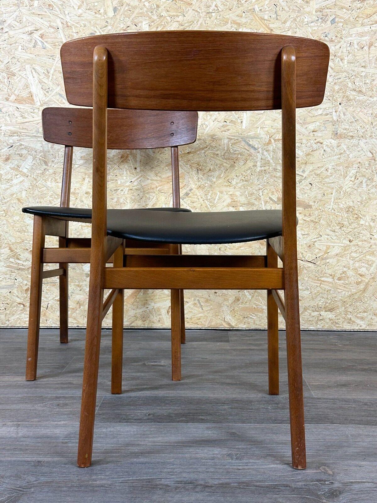 2x 60s 70s teak dining chair by Farstrup Møbler Made in Denmark For Sale 7