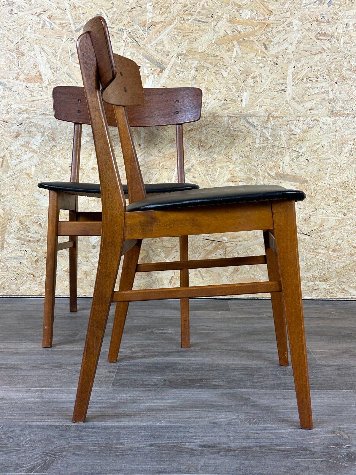 2x 60s 70s teak dining chair by Farstrup Møbler Made in Denmark For Sale 9