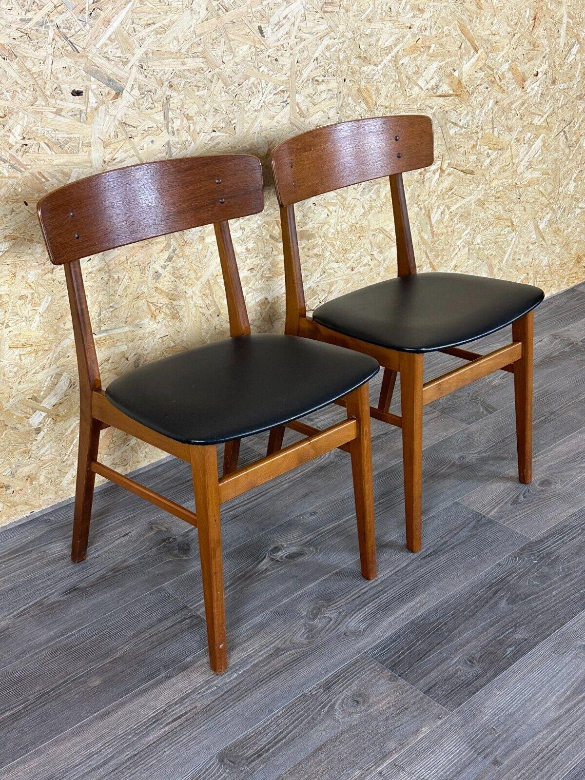 Danish 2x 60s 70s teak dining chair by Farstrup Møbler Made in Denmark For Sale