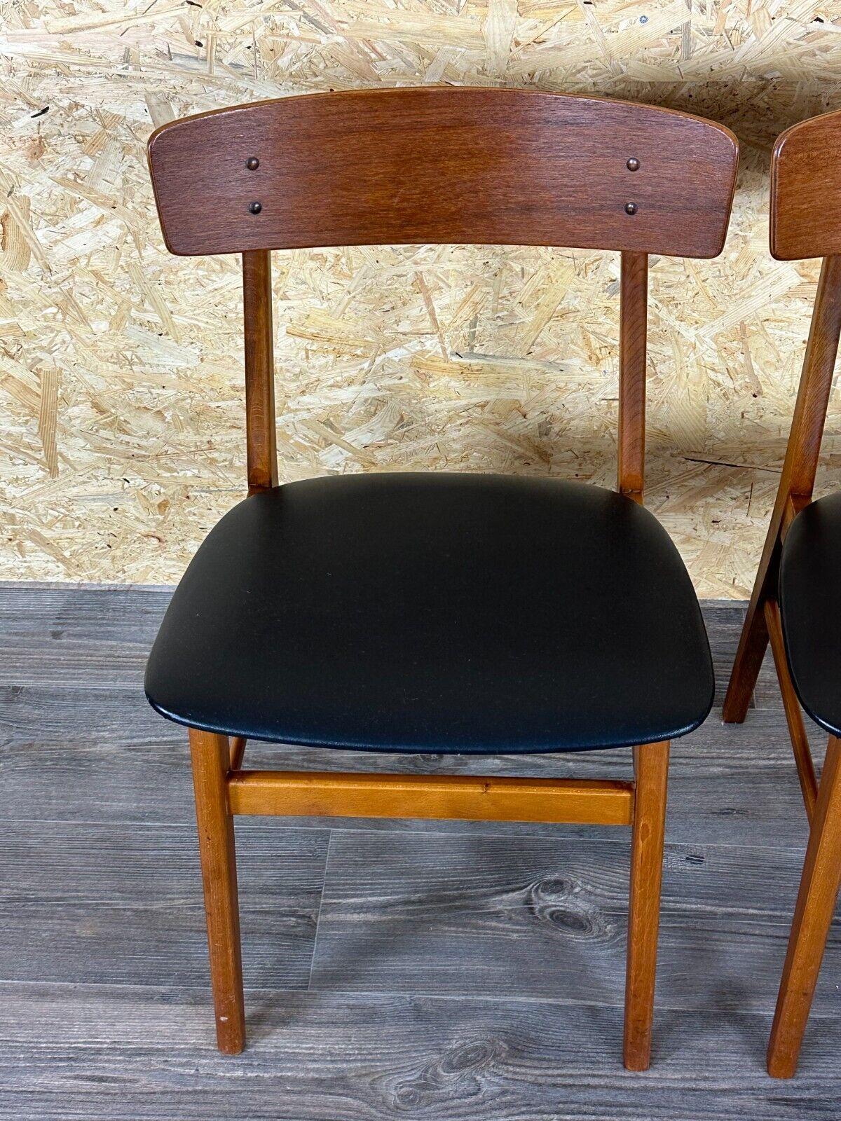 2x 60s 70s teak dining chair by Farstrup Møbler Made in Denmark In Good Condition For Sale In Neuenkirchen, NI