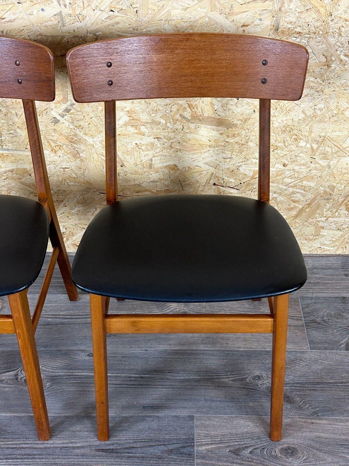 Late 20th Century 2x 60s 70s teak dining chair by Farstrup Møbler Made in Denmark For Sale