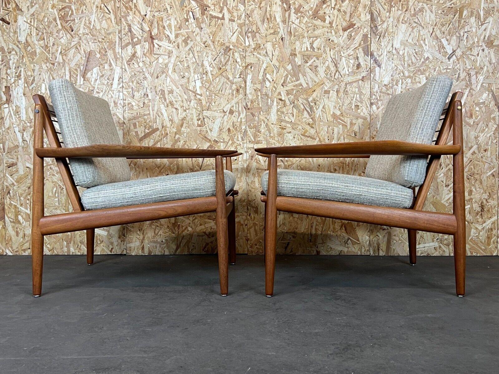 2x 60s 70s Teak Easy Chair Svend Aage Eriksen for Glostrup Design For Sale 5