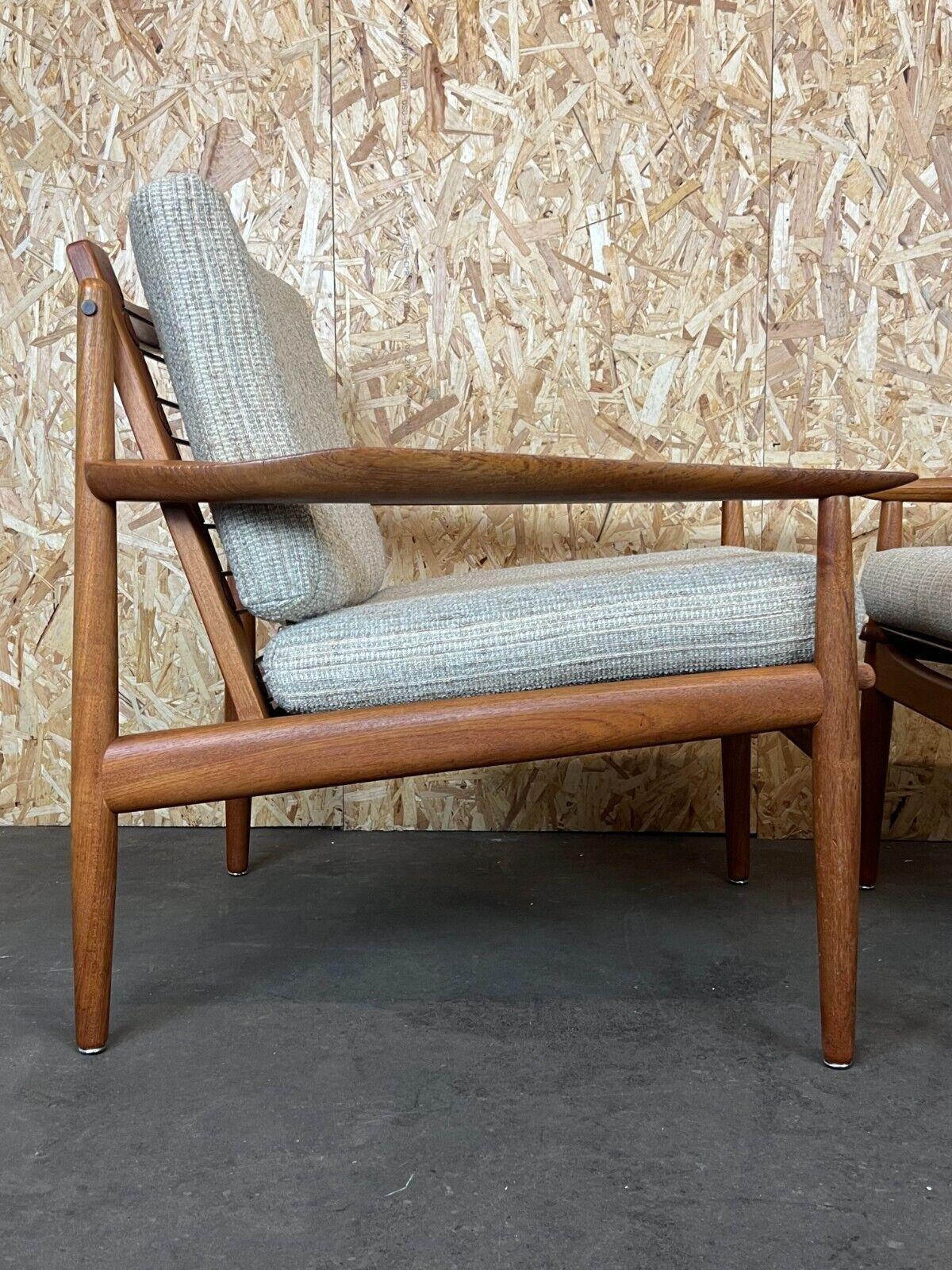 2x 60s 70s Teak Easy Chair Svend Aage Eriksen for Glostrup Design For Sale 7