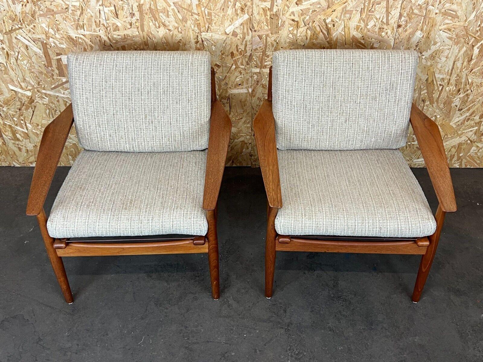 2x 60s 70s Teak Easy Chair Svend Aage Eriksen for Glostrup Design In Good Condition For Sale In Neuenkirchen, NI