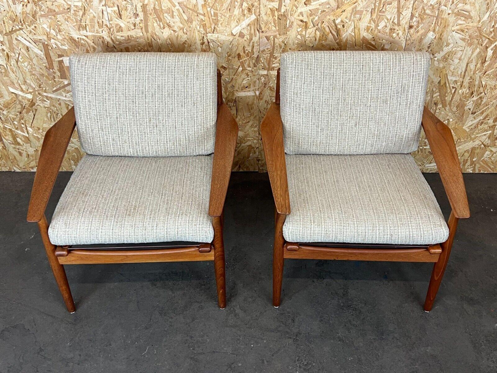 Fauteuil en teck 2x 60s 70s Svend Aage Eriksen pour Glostrup Design Bon état - En vente à Neuenkirchen, NI