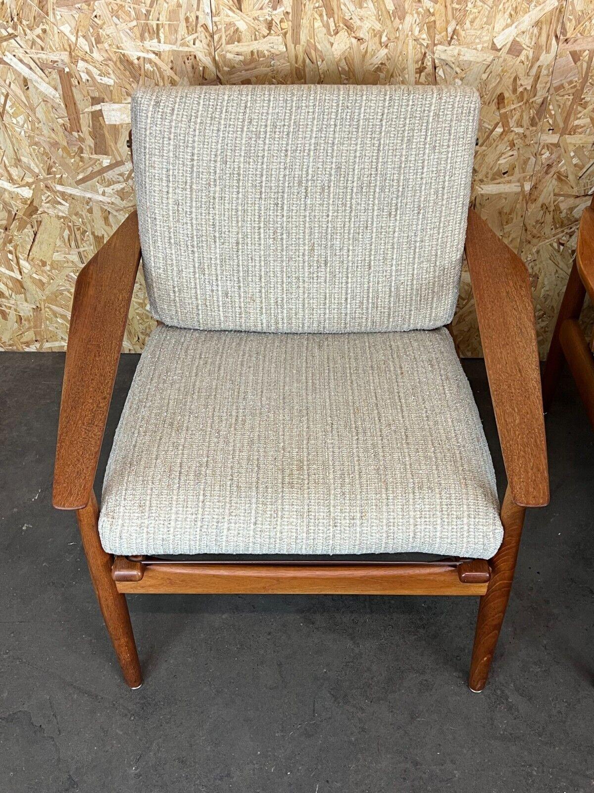 Late 20th Century 2x 60s 70s Teak Easy Chair Svend Aage Eriksen for Glostrup Design For Sale