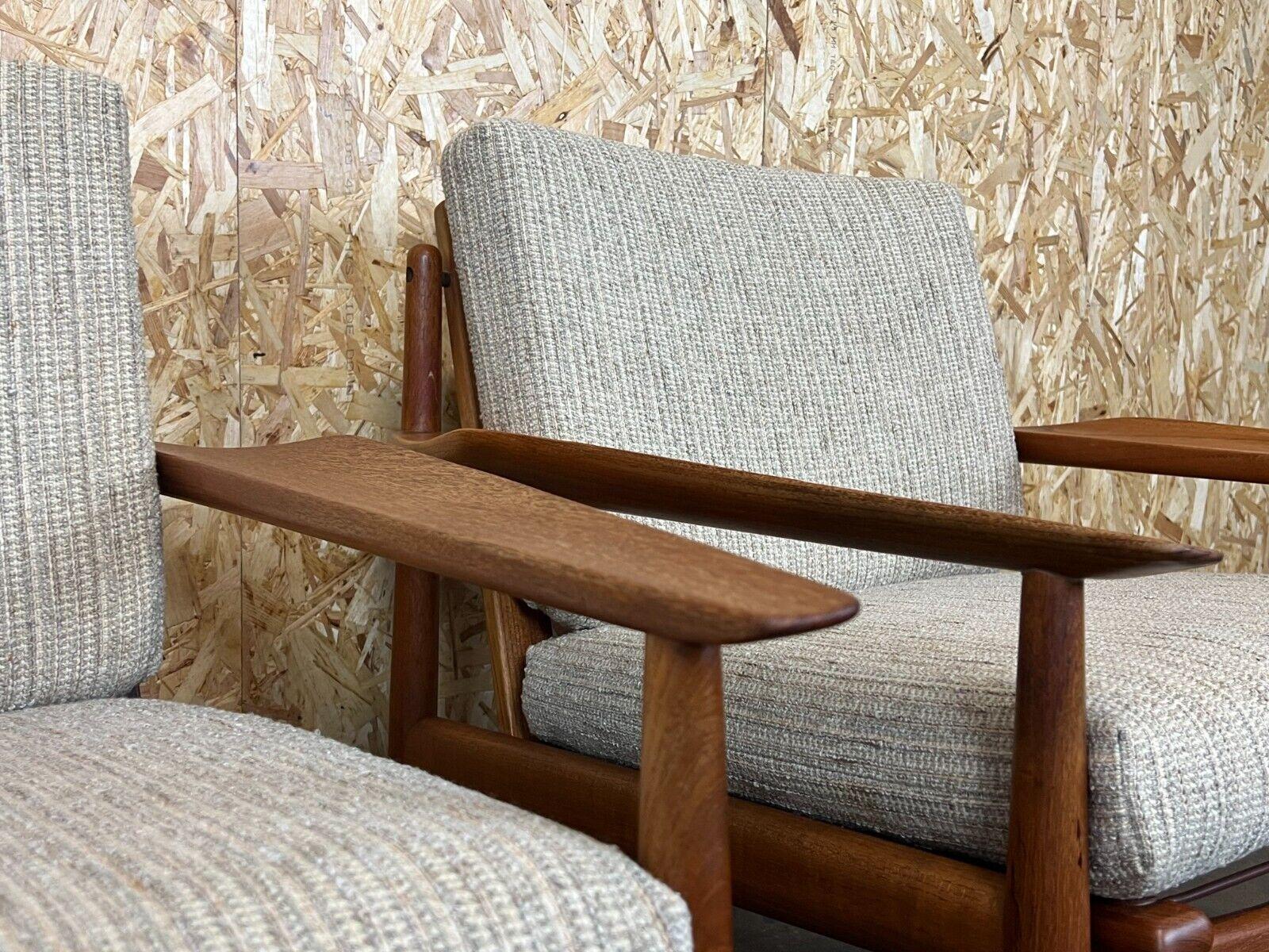Easy Chair aus Teakholz, 2x 60er- und 70er-Jahre, Svend Aage Eriksen für Glostrup Design (Stoff) im Angebot