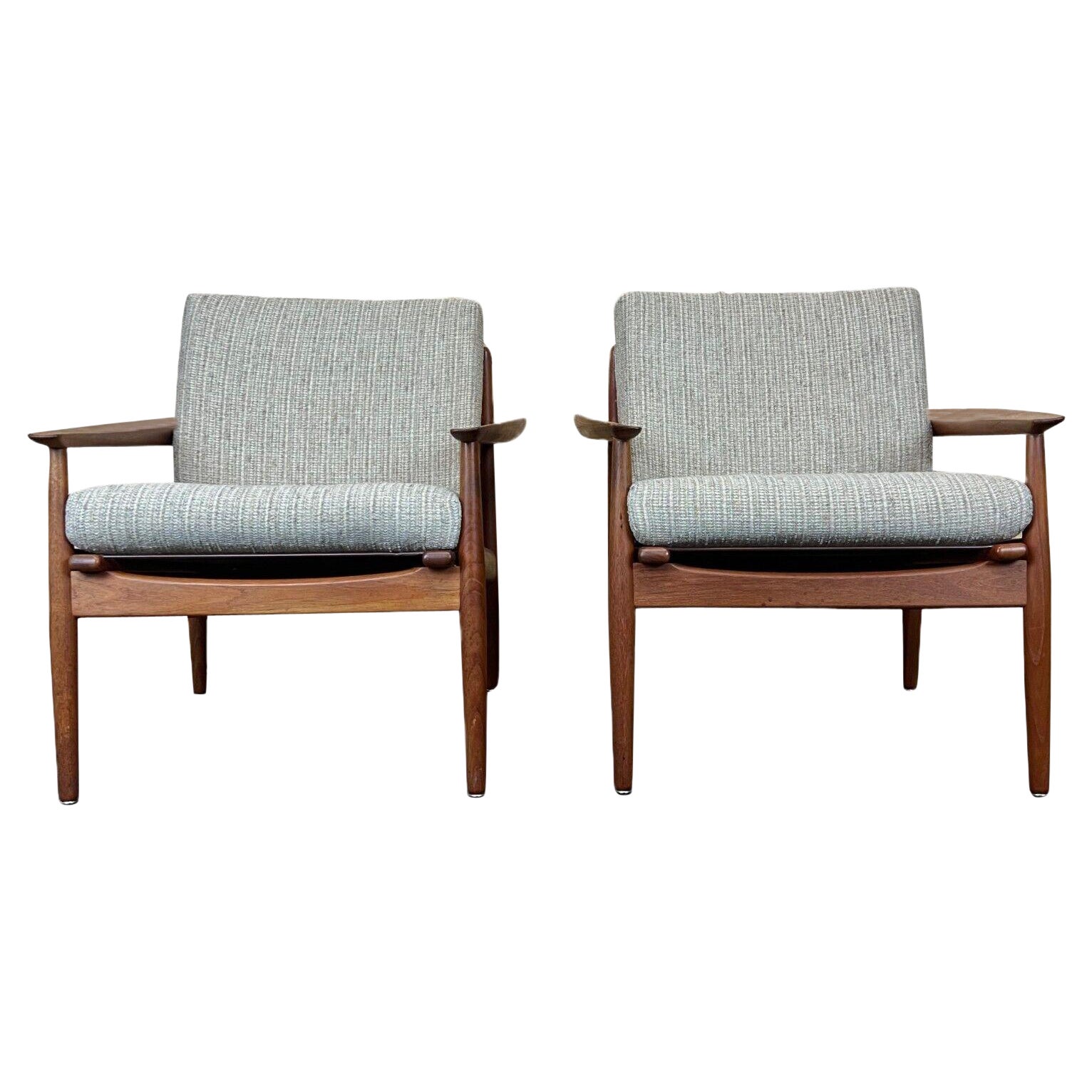 Fauteuil en teck 2x 60s 70s Svend Aage Eriksen pour Glostrup Design