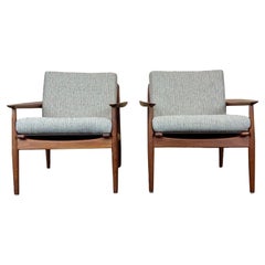 Fauteuil en teck 2x 60s 70s Svend Aage Eriksen pour Glostrup Design