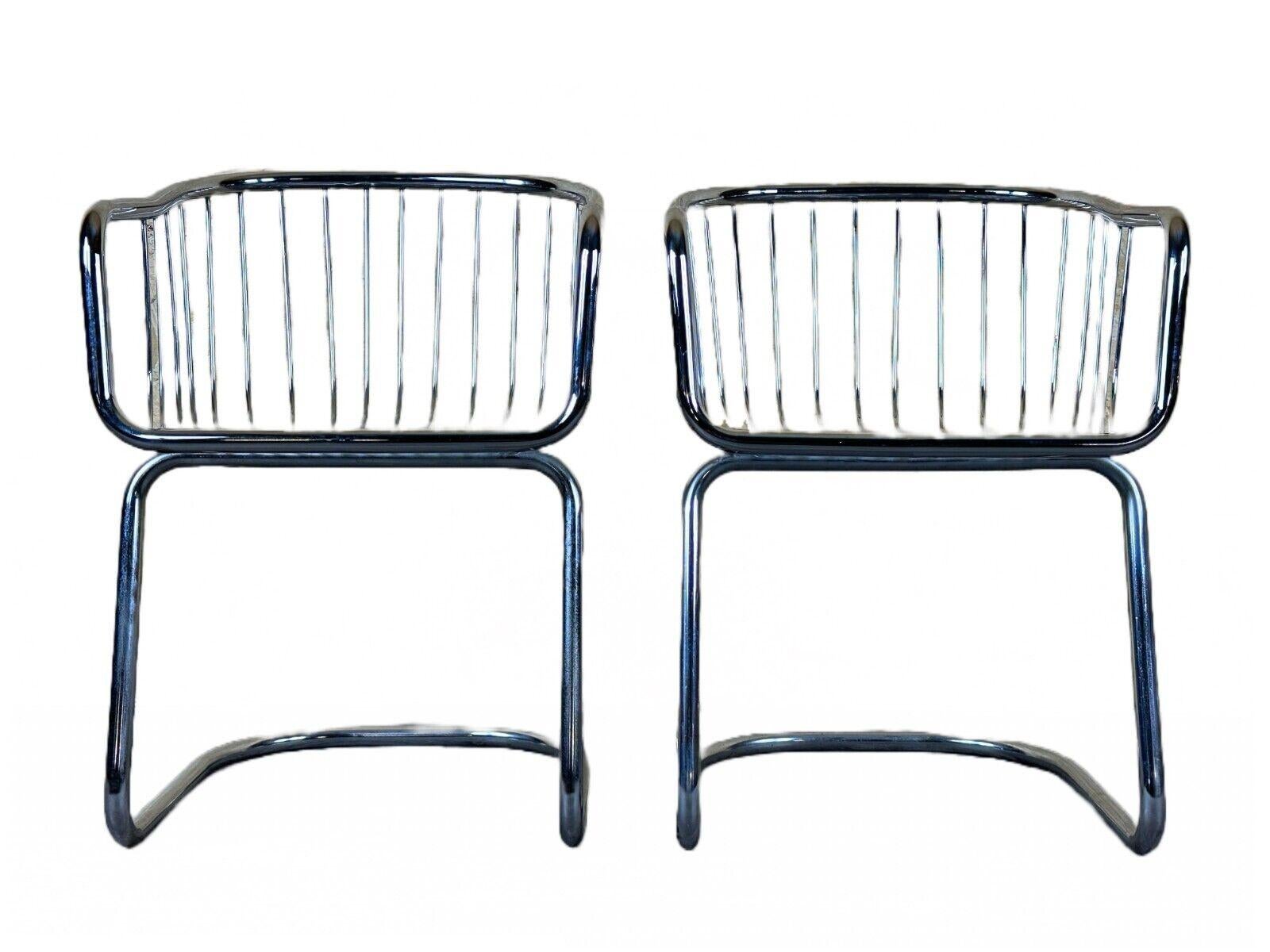 2x 60s 70s wire chair armchair dining chair metal chrome plated design

Object: 2x wire chair

Manufacturer:

Condition: good - vintage

Age: around 1960-1970

Dimensions:

Width = 53cm
Depth = 53cm
Height = 72cm
Seat height = 44cm

Material: