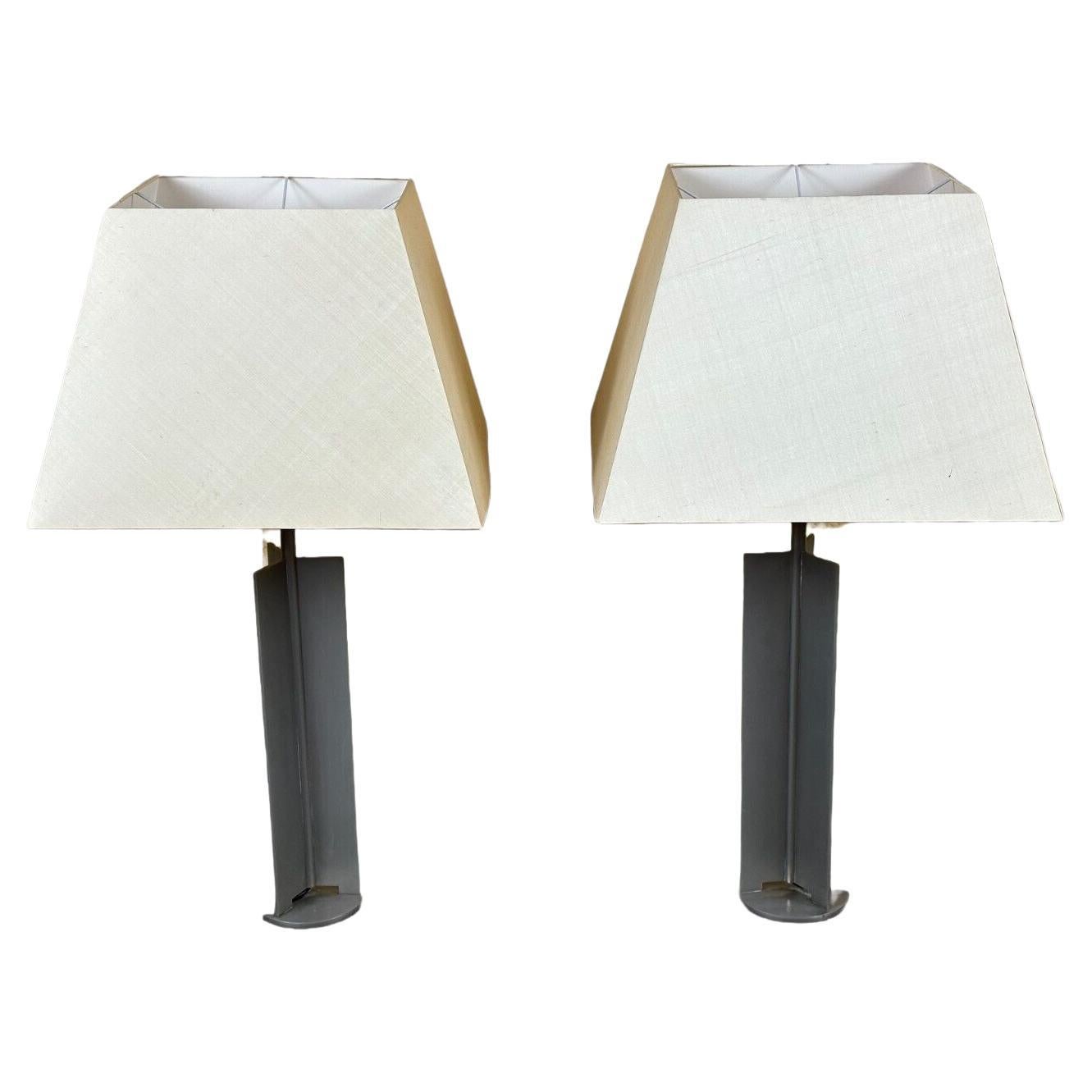 2x 60s 70s XL table lamp table lamp aluminum metal space age design For Sale