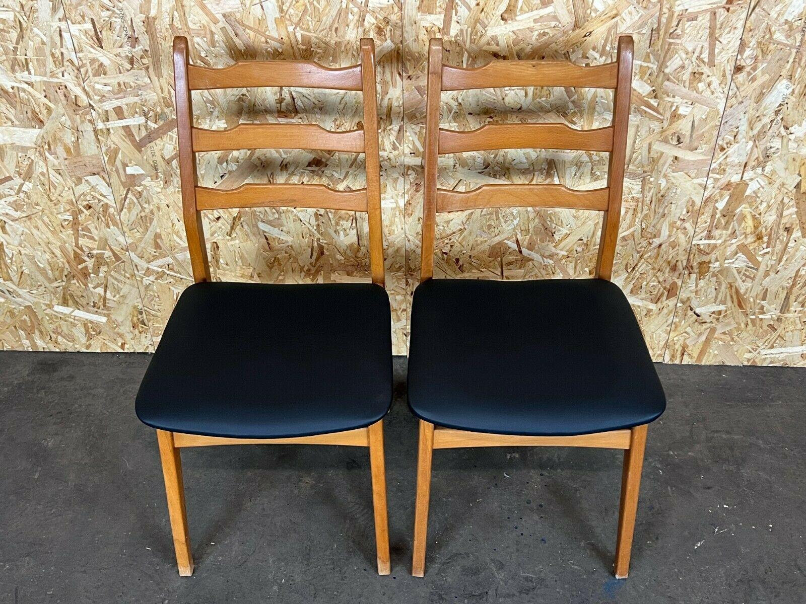 European 2x 70s Chairs Dining Chair Danish Upholstered Chair Mid Century Design For Sale