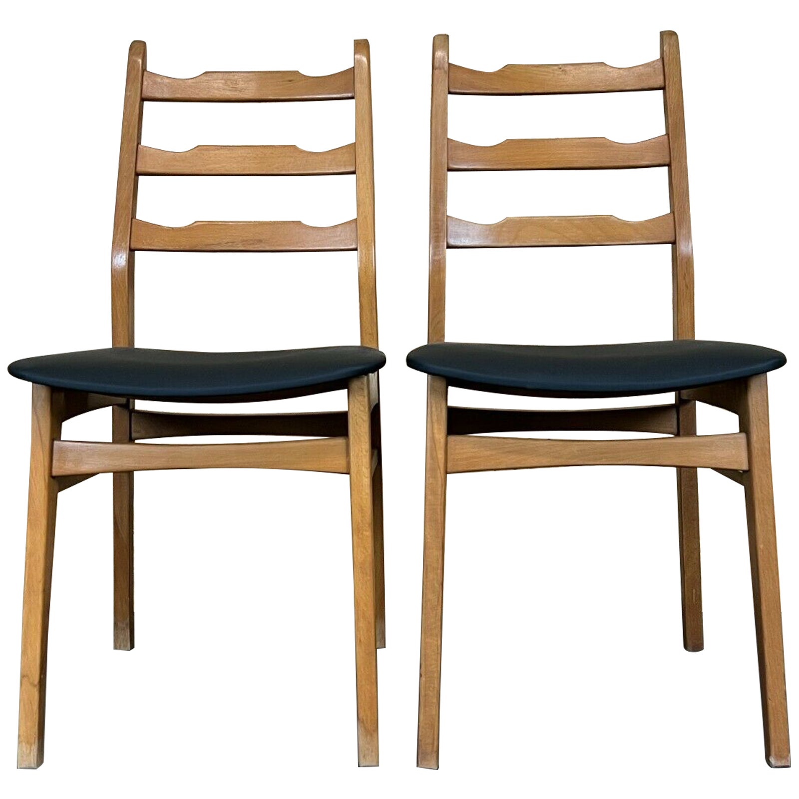 Chaise de salle à manger 2 x 70, chaise danoise tapissée, design du milieu du siècle dernier