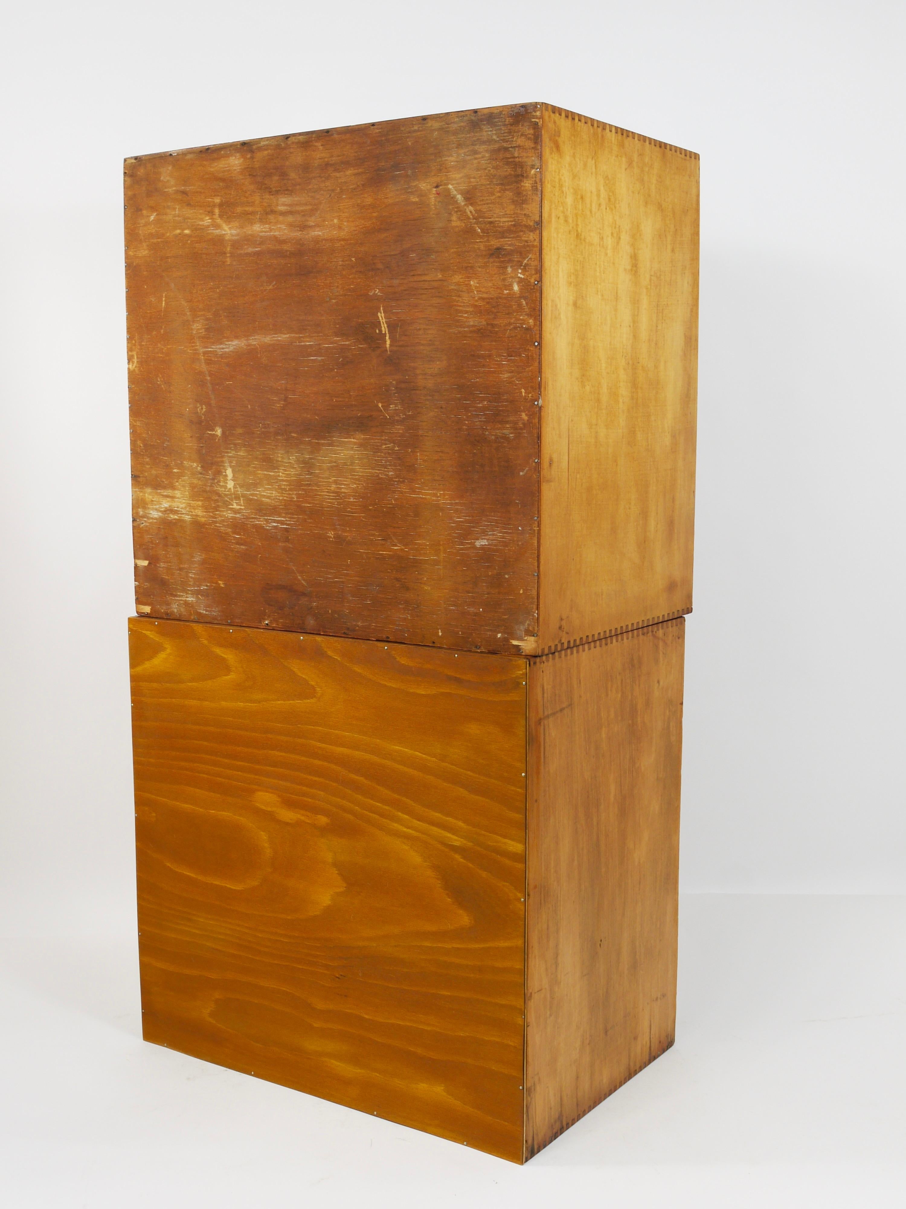 2x Antique Wooden Chest Of Drawers, Filing Cabinet, Lourié & Co, Vienna, 1910 14