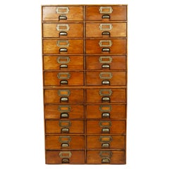 2x Antique Wooden Chest Of Drawers, Filing Cabinet, Lourié & Co, Vienna, 1910