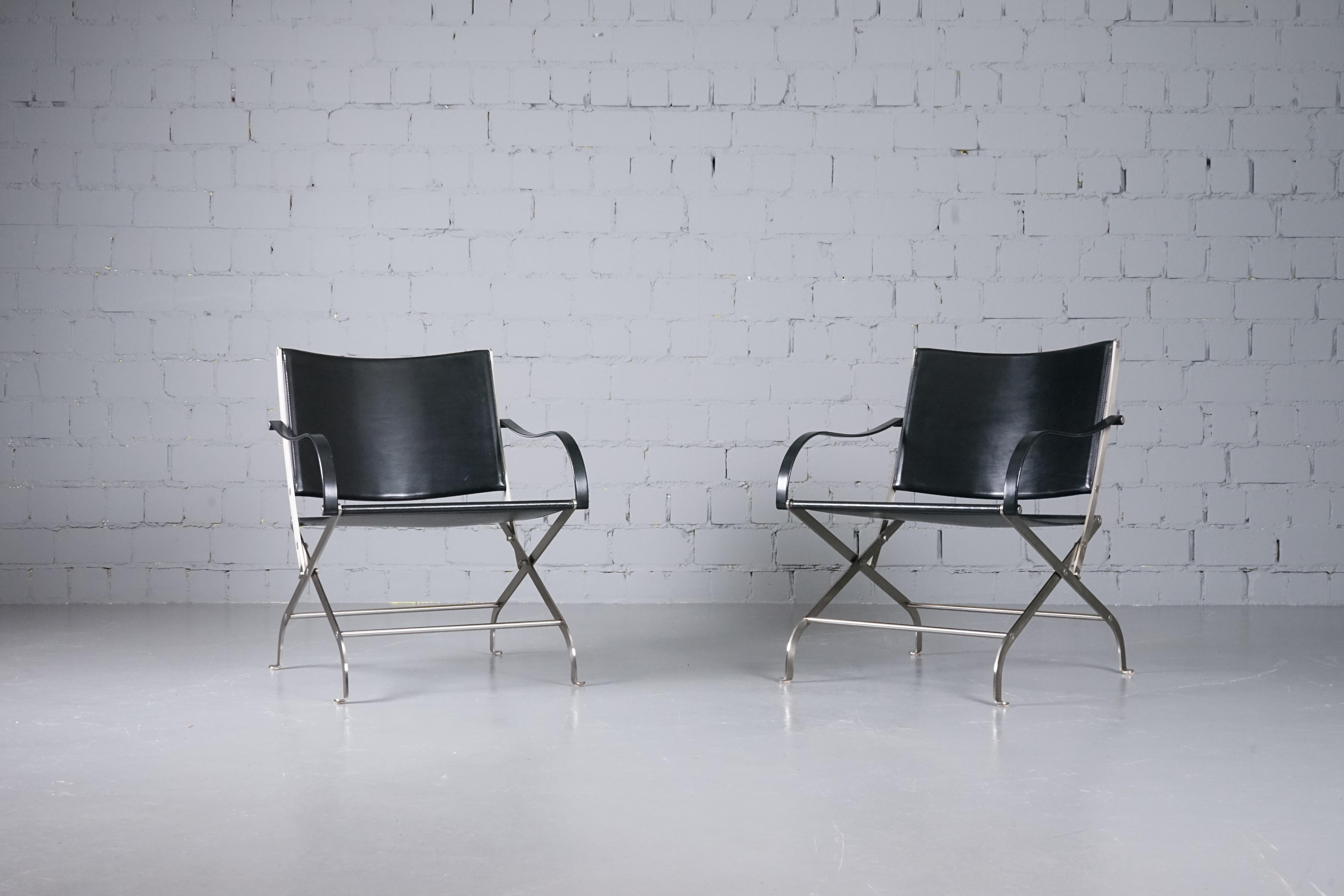 Post-Modern 2x Armchair and 1x Stool Modell Carlotta by Antonio Citterio for Flexform, 1990s For Sale