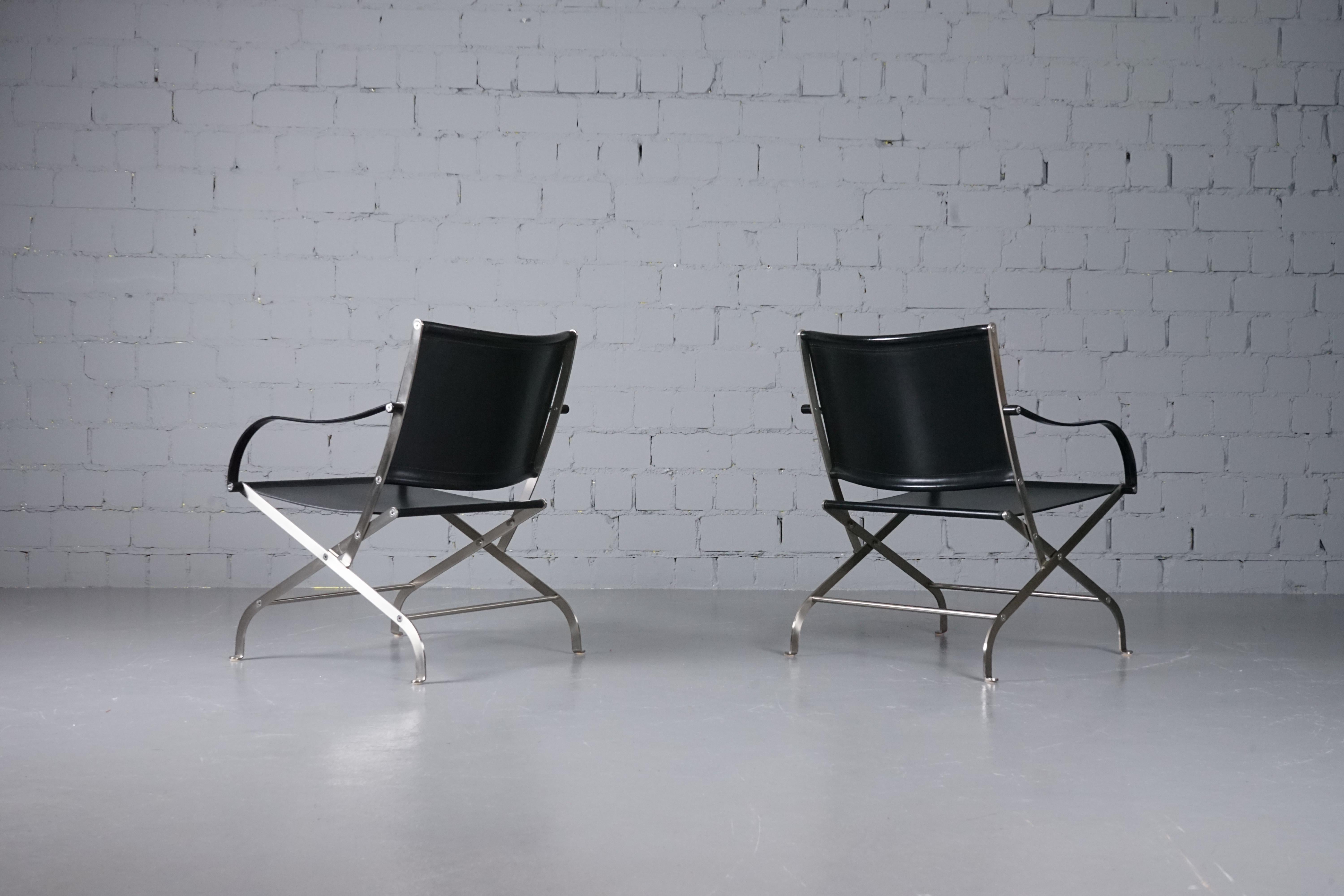 Late 20th Century 2x Armchair and 1x Stool Modell Carlotta by Antonio Citterio for Flexform, 1990s For Sale