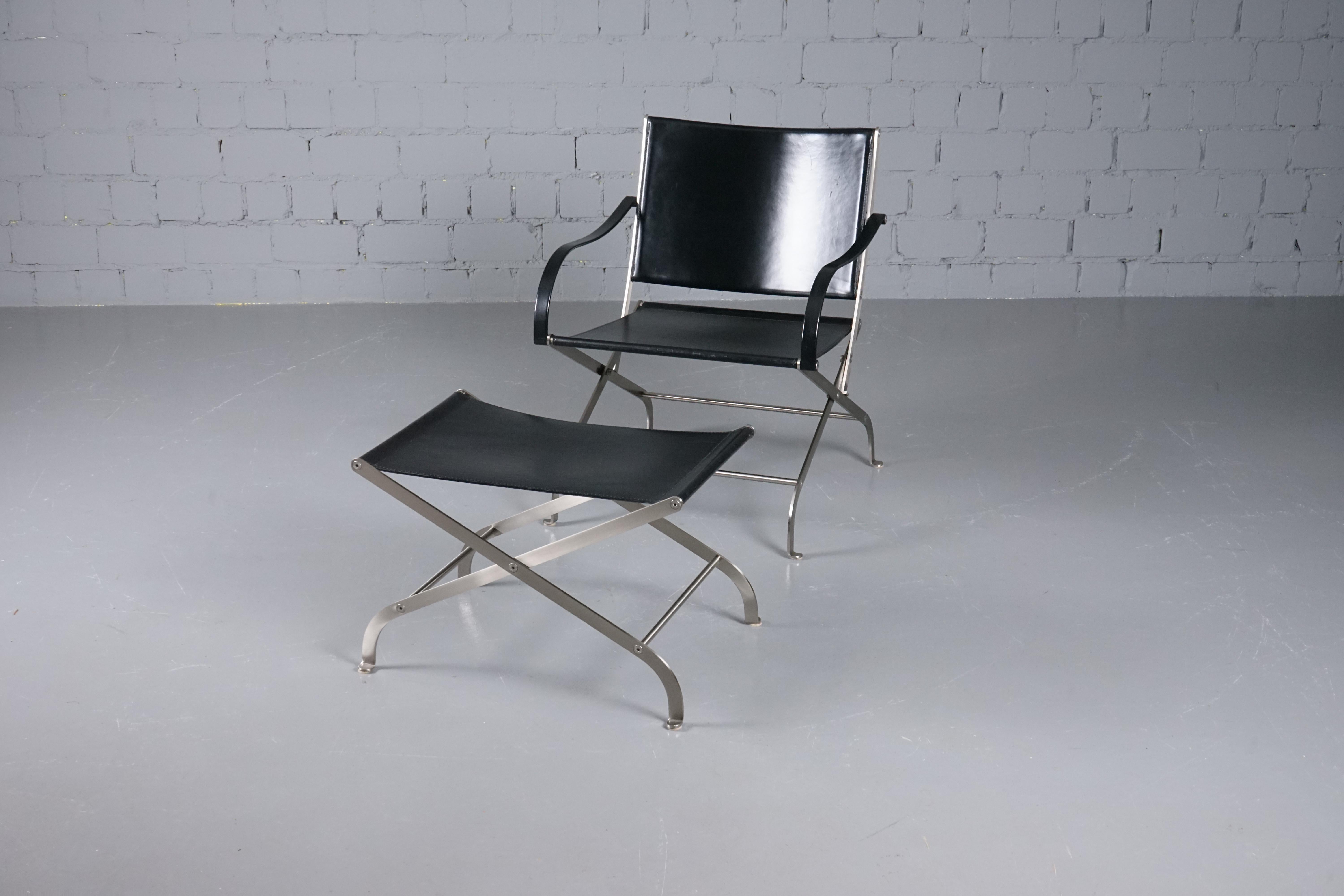 2x Armchair and 1x Stool Modell Carlotta by Antonio Citterio for Flexform, 1990s For Sale 2