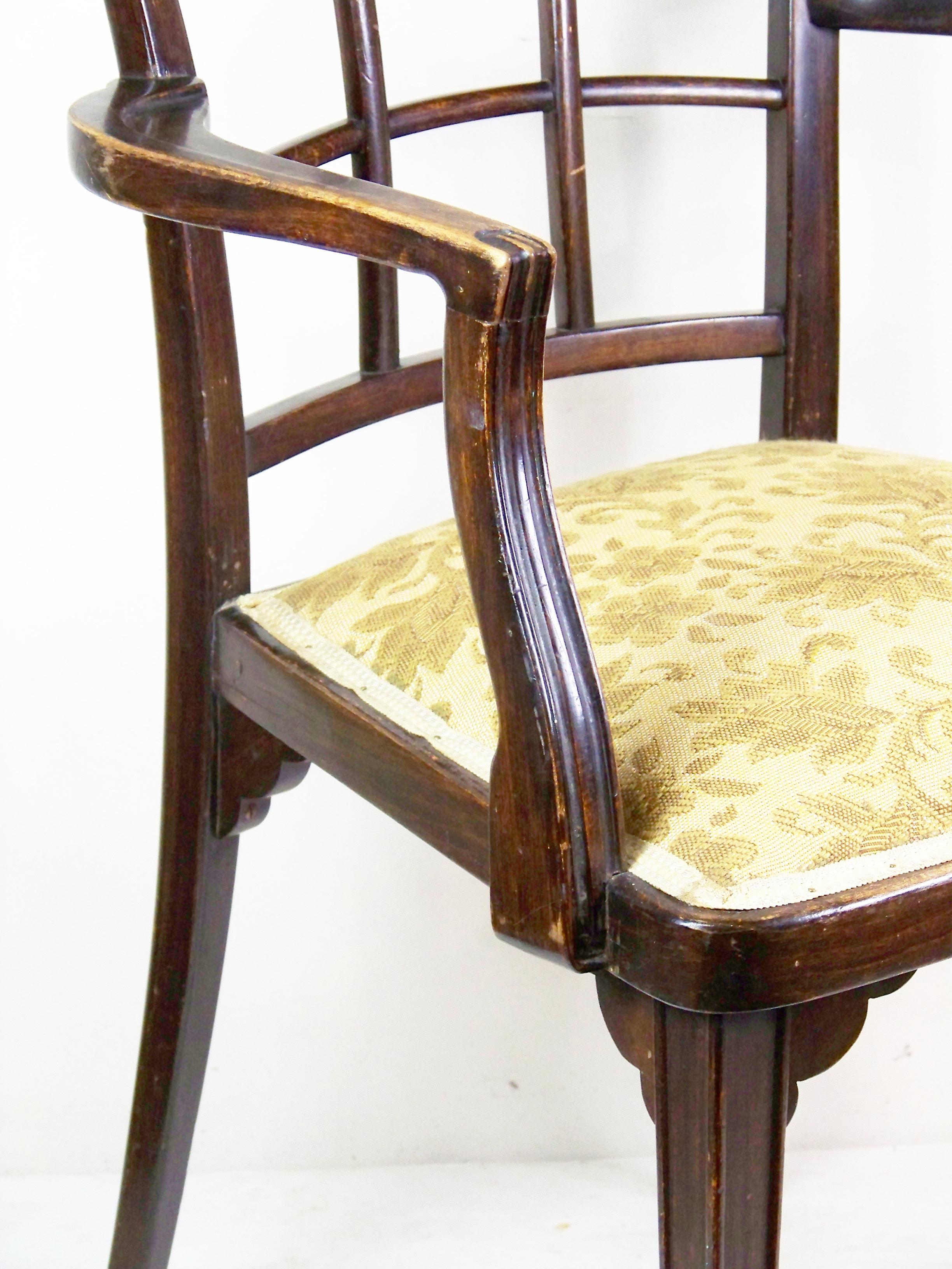 Austriaco 2x Poltrone Thonet Nr.562 di Gustav Siegel, tavolo Thonet Nr.178 in vendita