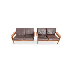 2x Arne Wahl Iversen Midcentury-Sofa „Komfort“ – Vintage-Zweisitzer