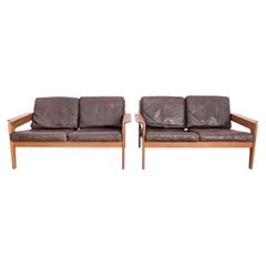 2x Arne Wahl Iversen Midcentury-Sofa „Komfort“ – Vintage-Zweisitzer