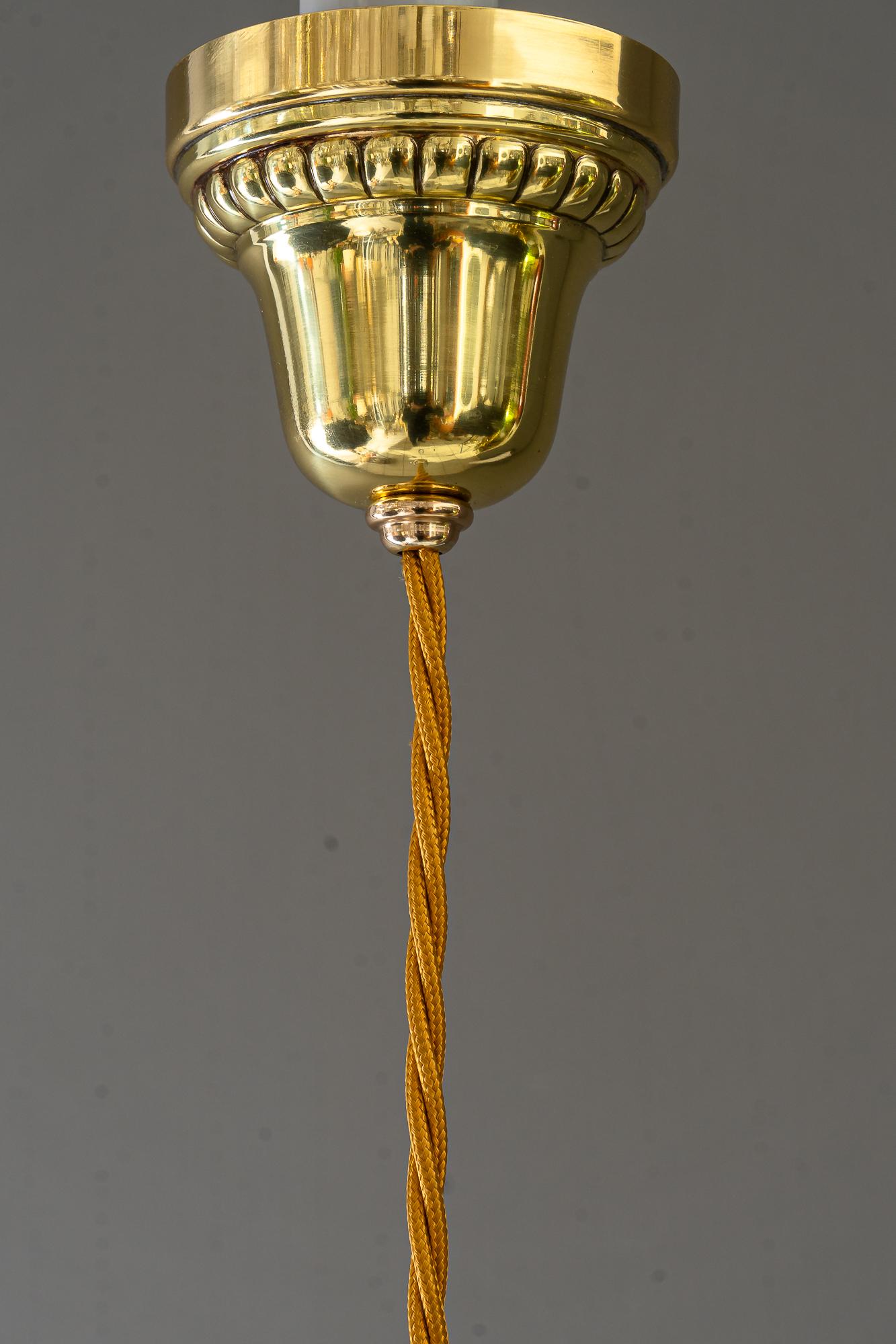 2x Art Deco pendants with glass sticks vienna around 1920s 1
