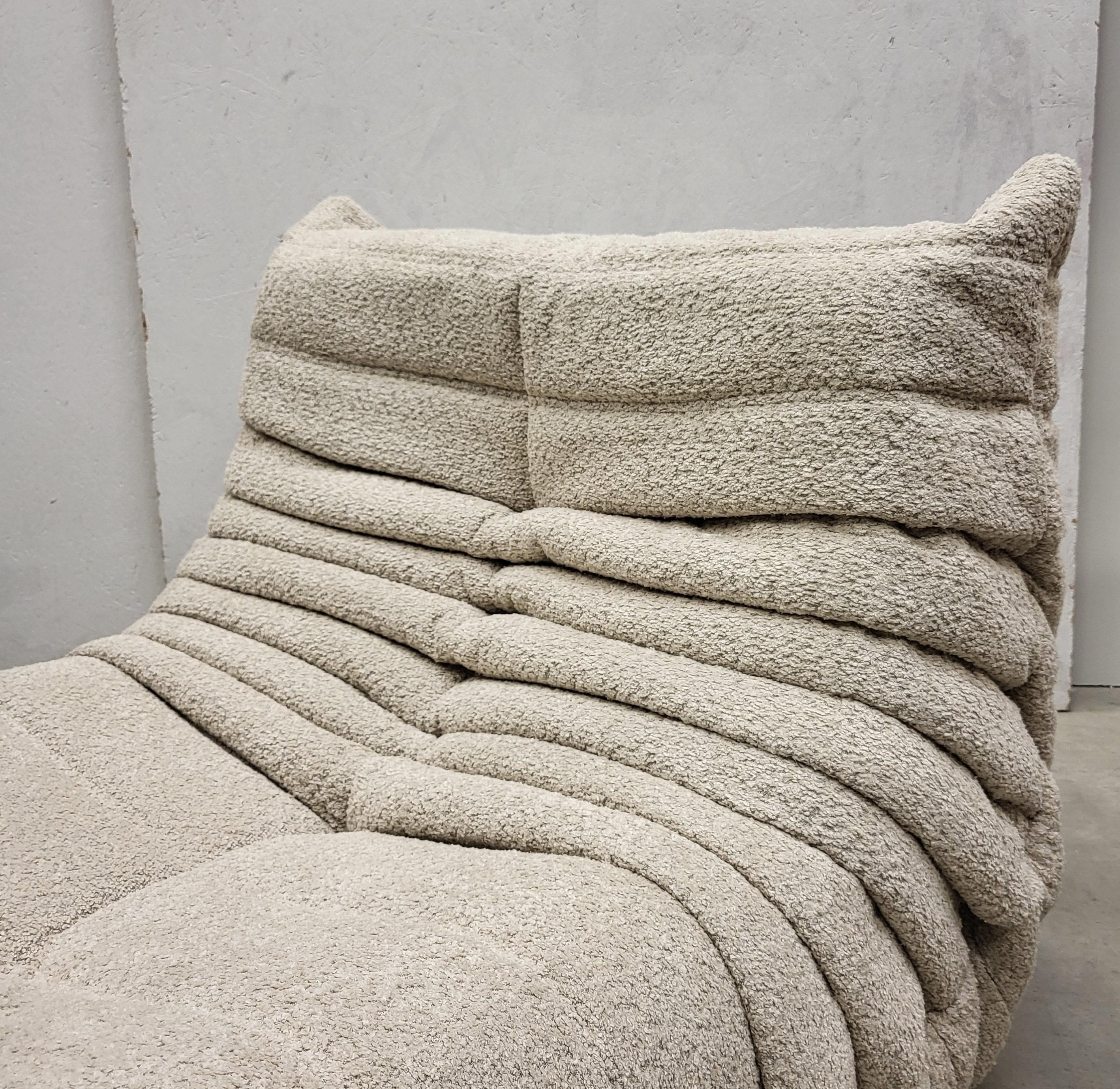 2x Bouclé Edition Togo Chair by Michel Ducaroy for Ligne Roset 1973 In Good Condition In Aachen, NW